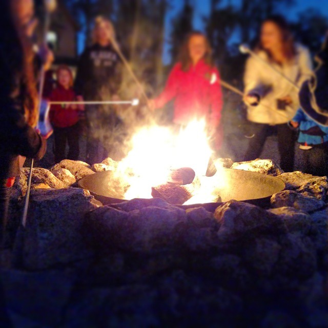 Smores & friends....great way to end an evening at Ft Wilderness. Reminds me of family outings as a kid.