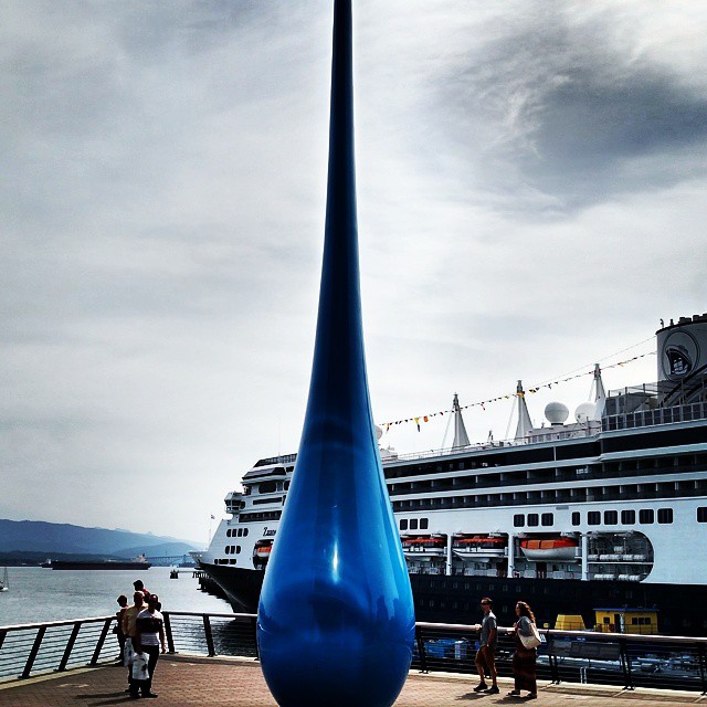 Love the art in Vancouver. This one is called 'the drop' and hoping its the only rain we see on this trip.