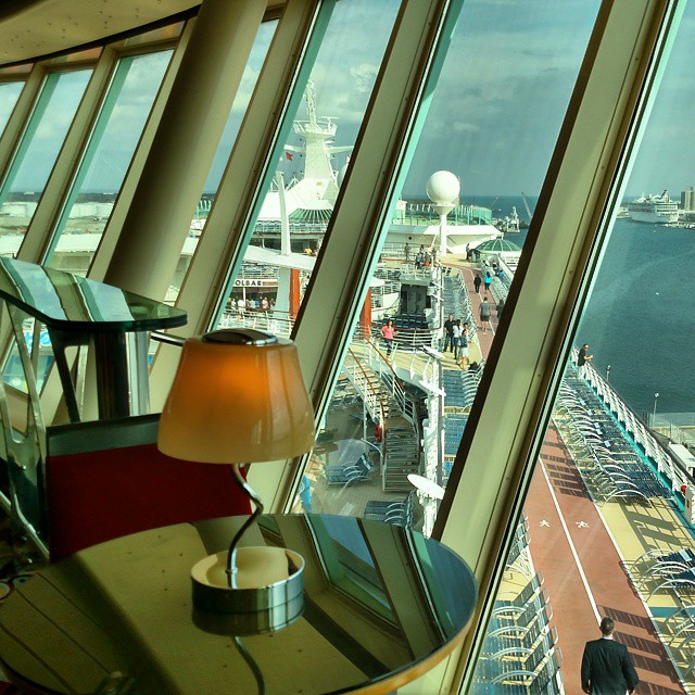 The view from one of my favorite lounges onboard @royalcaribbean