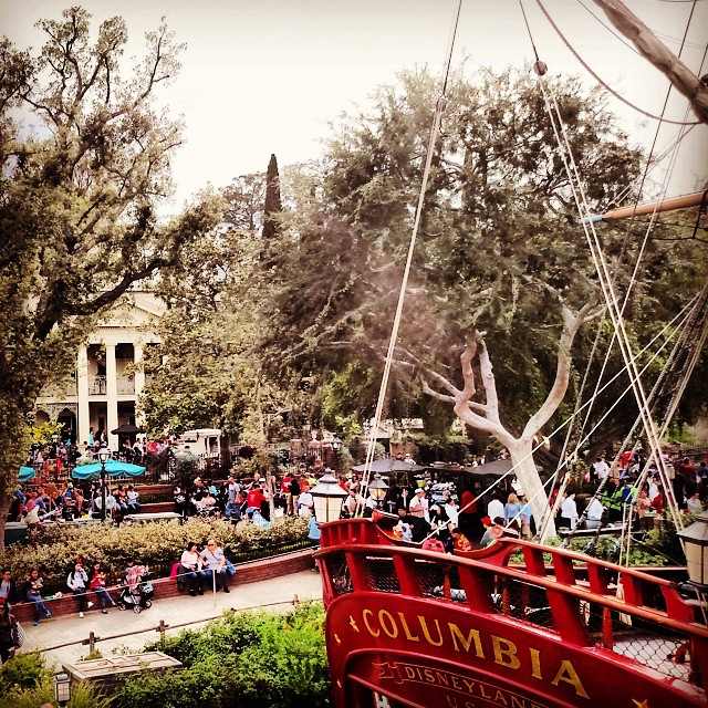 The Mark Twain offers great views & a peaceful retreat from the excited crowd @disneylandtoday