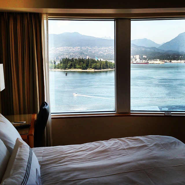 Treated myself to an upgraded view @panpacificvancouver . great place to stay especially if you are cruising from Canada Place!